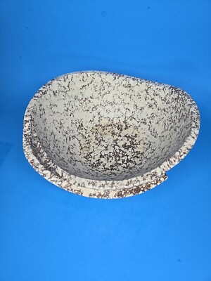 VTG MCM JAPANESE STUDIO POTTERY  SHAPED BOWL -8