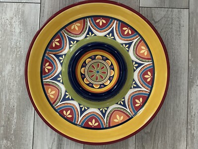 Pier 1 Imports Mexicali Chip & Dip Platter - Hand-Painted-image