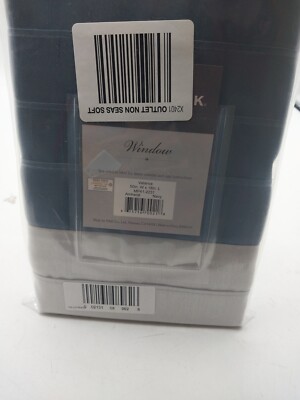 Madison Park Window Valance Curtain Navy/Gray 50in W x 18in L-image