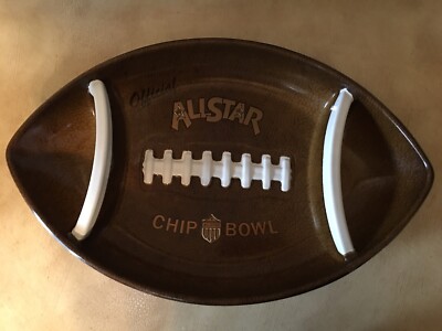 Official Allstar Large Football Resin/Plastic Chip Dip Bowl 3 Divided Sections-image