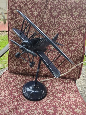Vintage Biplane Lamp -Night Lite - Pottery Barn Kids - Night Lite - UL Listed --image