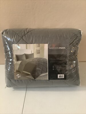 Madison Park Grey full Queen Comforter Set Polyester-image