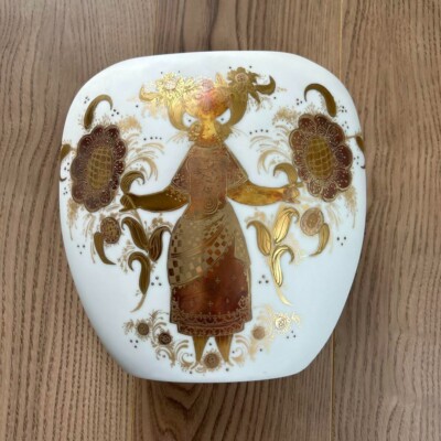 Bjorn Wiinblad Rosenthal Vase Porcelain x Gold Magic Flute 70's Studio Line-image
