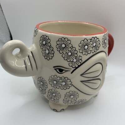 Yokohama Studio 3D Elephant Mug Hand Painted Textured Ceramic-image