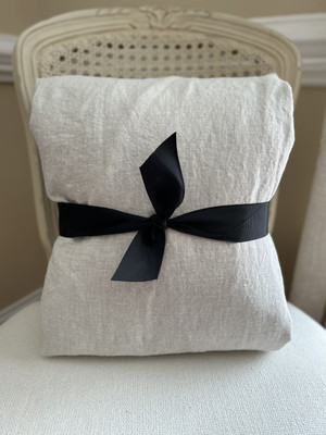 Pottery Barn Belgian Flax Linen KING/CAL. KING Duvet Cover Flax PRE-OWNED-image