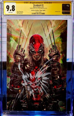 Deadpool #3 Virgin Variant CGC 9.8 SIGNED & Wolverine Remark by John Giang-image