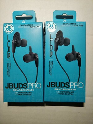 JLab JBuds Pro Signature Wired Earbud (In Ear) Headphones - Black 2box-image